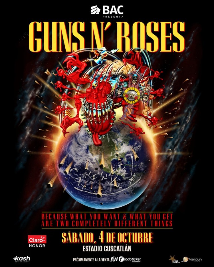 LAS LEYENDAS DEL ROCK AND ROLL GUNS N'ROSES ANUNCIAN LA SEGUNDA ETAPA DE SU GIRA 2025 NUEVAS FECHAS ANADIDAS EN MÉXICO,CENTROAMÉRICA Y SUDAMÉRICA PARA ESTE 2025