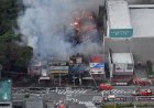 Gran incendio se extiende por varios edificios cerca del santuario Ise Jingu en Japón