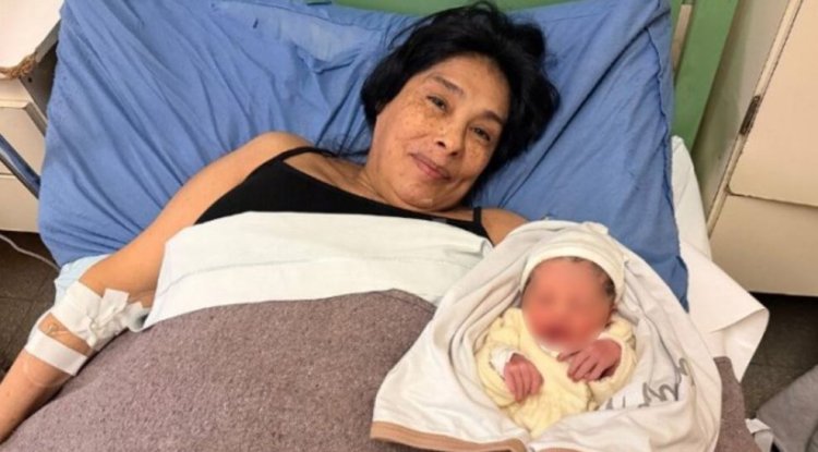 Mabel, de 62 años, se convierte en madre por primera vez en Argentina
