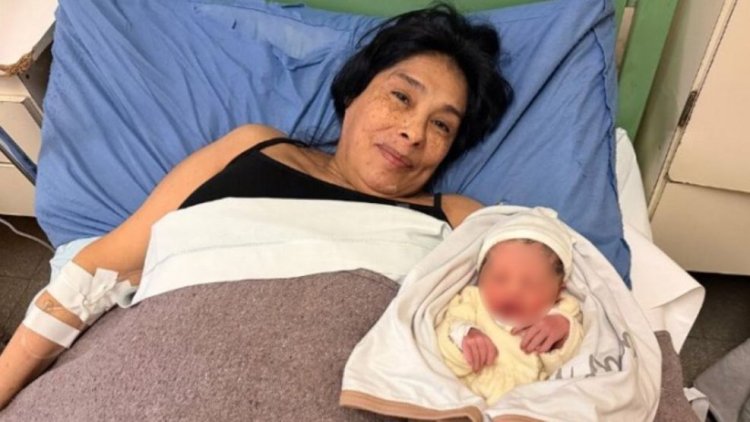 Mabel, de 62 años, se convierte en madre por primera vez en Argentina