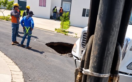 Cárcava afecta una calle en residencial Ciudad Marsella