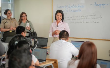Keiko Fujimori conoce el modelo educativo, de salud y seguridad de El Salvador