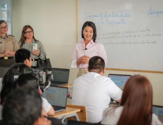 Keiko Fujimori conoce el modelo educativo, de salud y seguridad de El Salvador