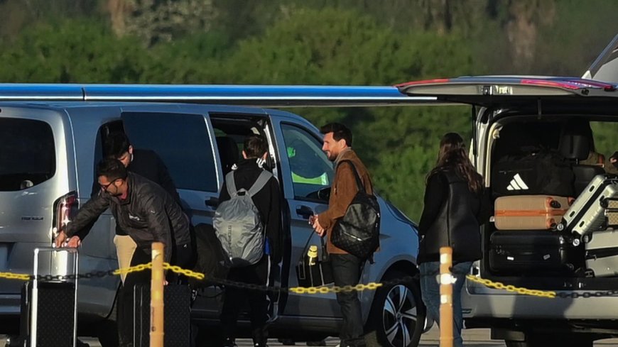 Lionel Messi llega a Rosario antes de su despedida con la selección argentina