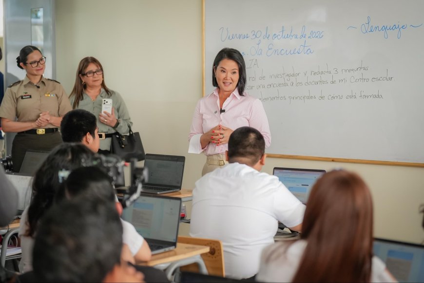 Keiko Fujimori conoce el modelo educativo, de salud y seguridad de El Salvador